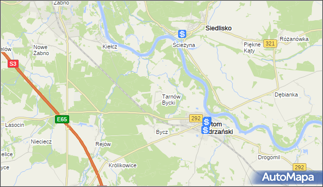 mapa Tarnów Bycki, Tarnów Bycki na mapie Targeo