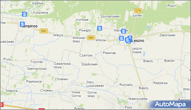 mapa Towarzystwo Czarnów, Towarzystwo Czarnów na mapie Targeo