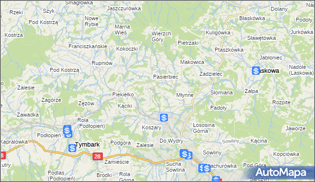 mapa Walowa Góra, Walowa Góra na mapie Targeo