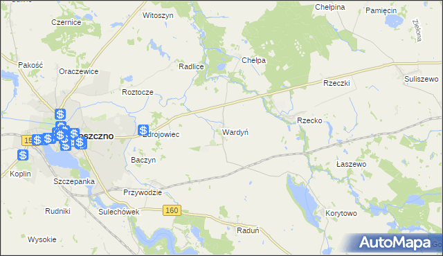 mapa Wardyń, Wardyń na mapie Targeo