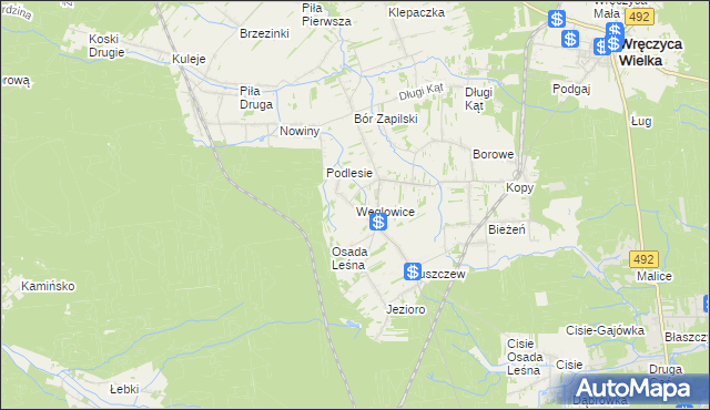 mapa Węglowice, Węglowice na mapie Targeo
