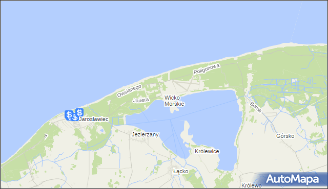 mapa Wicko Morskie, Wicko Morskie na mapie Targeo