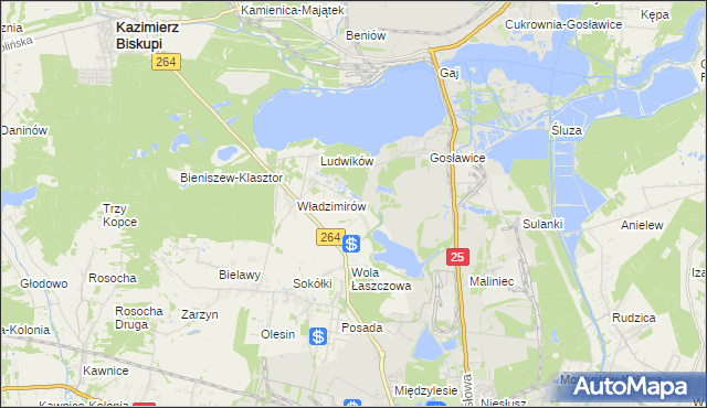 mapa Wieruszew, Wieruszew na mapie Targeo