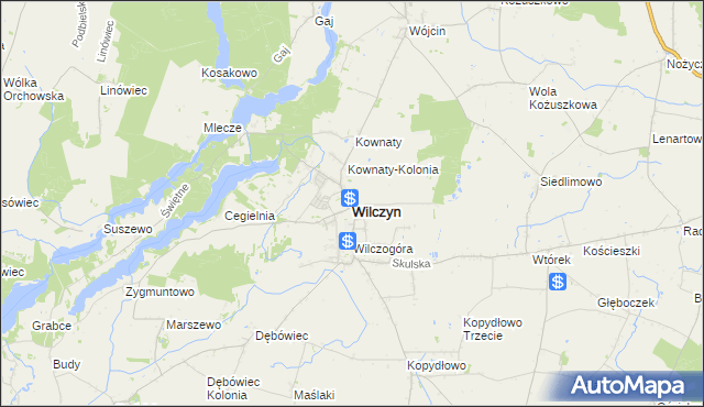 mapa Wilczyn powiat koniński, Wilczyn powiat koniński na mapie Targeo