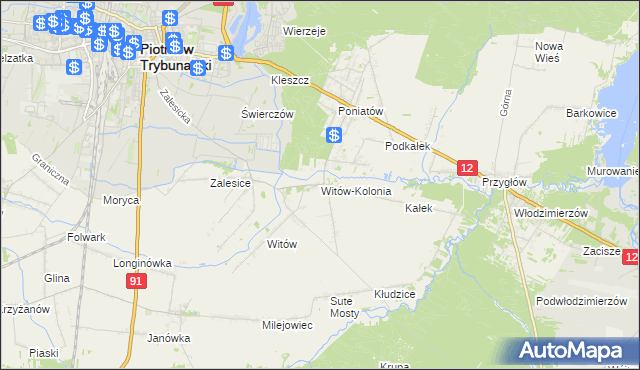 mapa Witów-Kolonia, Witów-Kolonia na mapie Targeo