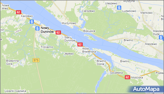 mapa Wola Brwileńska, Wola Brwileńska na mapie Targeo