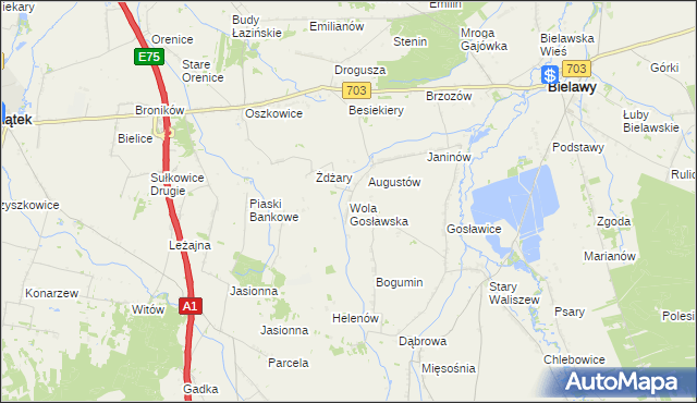 mapa Wola Gosławska, Wola Gosławska na mapie Targeo