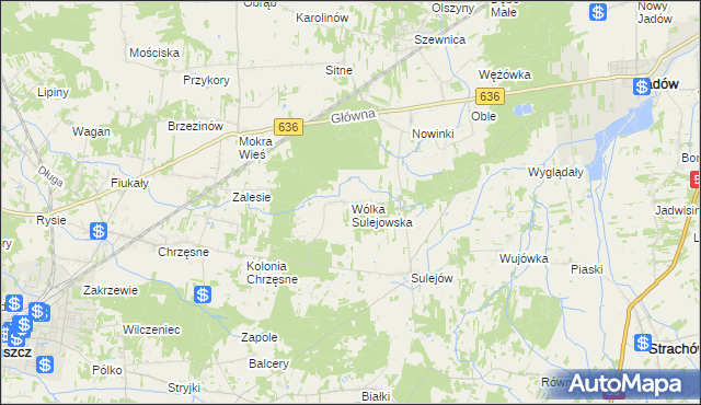 mapa Wólka Sulejowska, Wólka Sulejowska na mapie Targeo