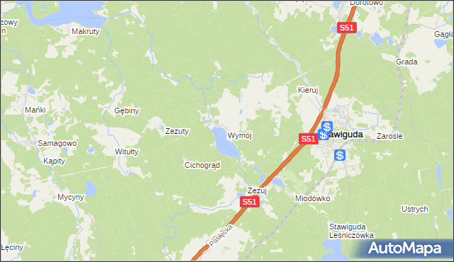 mapa Wymój, Wymój na mapie Targeo