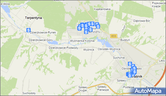 mapa Wyżnica, Wyżnica na mapie Targeo