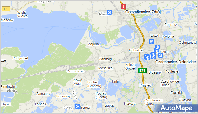 mapa Zabrzeg, Zabrzeg na mapie Targeo