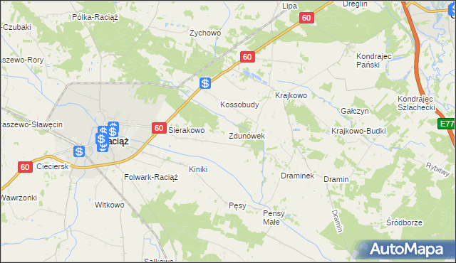 mapa Zdunówek, Zdunówek na mapie Targeo
