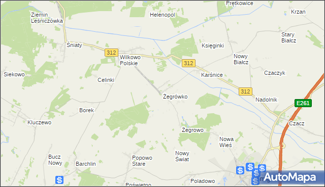 mapa Żegrówko, Żegrówko na mapie Targeo