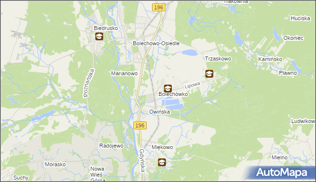 mapa Bolechówko, Bolechówko na mapie Targeo