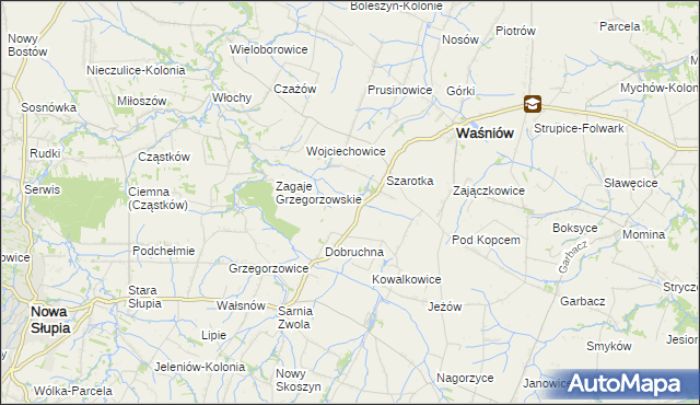 mapa Czajęcice, Czajęcice na mapie Targeo