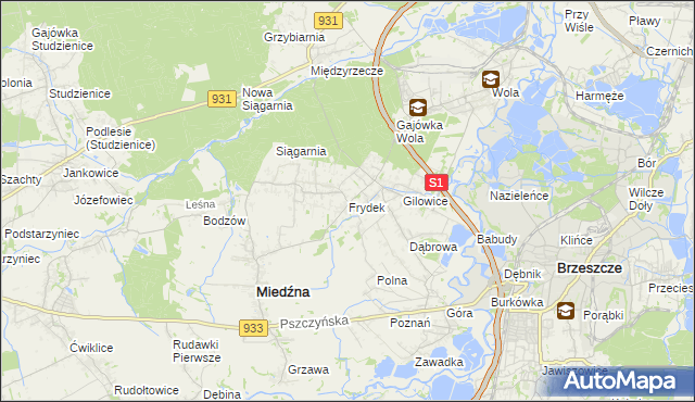 mapa Frydek, Frydek na mapie Targeo