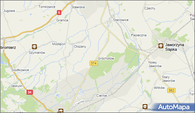 mapa Grochotów, Grochotów na mapie Targeo