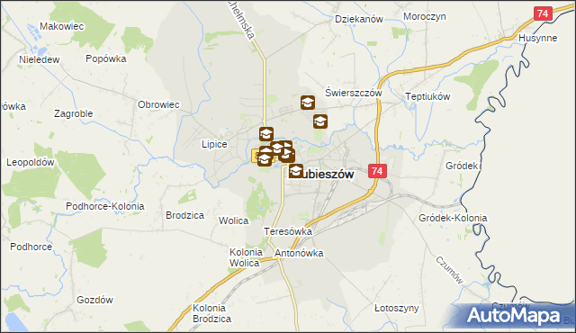 mapa Hrubieszów, Hrubieszów na mapie Targeo