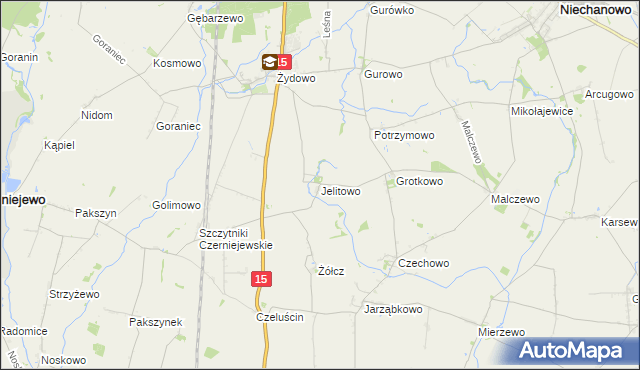 mapa Jelitowo, Jelitowo na mapie Targeo