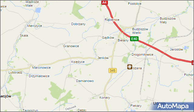 mapa Jenków, Jenków na mapie Targeo