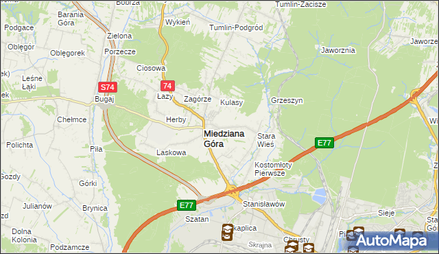 mapa Kostomłoty Drugie, Kostomłoty Drugie na mapie Targeo