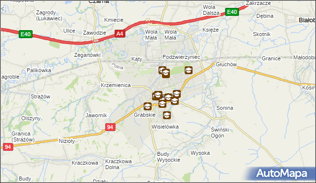 mapa Łańcut, Łańcut na mapie Targeo