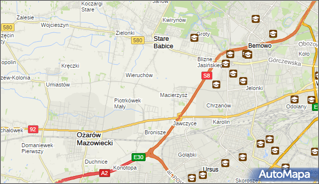 mapa Macierzysz, Macierzysz na mapie Targeo