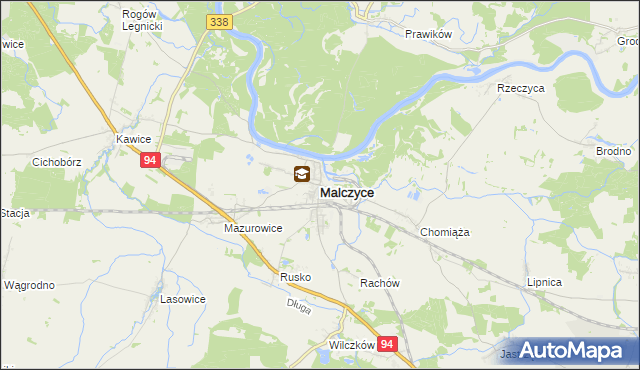 mapa Malczyce powiat średzki, Malczyce powiat średzki na mapie Targeo