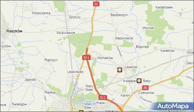 mapa Michałków, Michałków na mapie Targeo