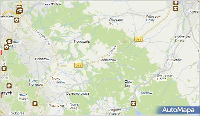 mapa Modliszów, Modliszów na mapie Targeo