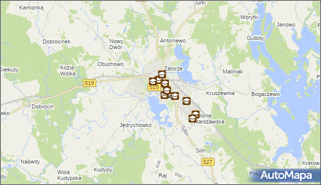 mapa Morąg, Morąg na mapie Targeo