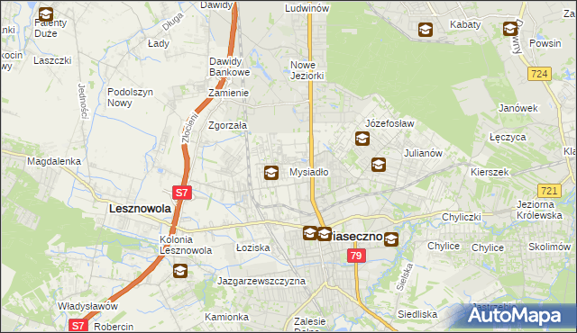 mapa Mysiadło, Mysiadło na mapie Targeo