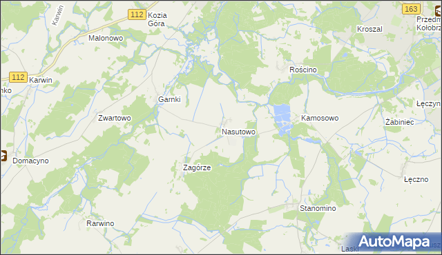 mapa Nasutowo, Nasutowo na mapie Targeo