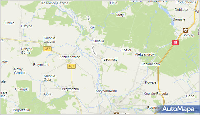 mapa Przedmość, Przedmość na mapie Targeo