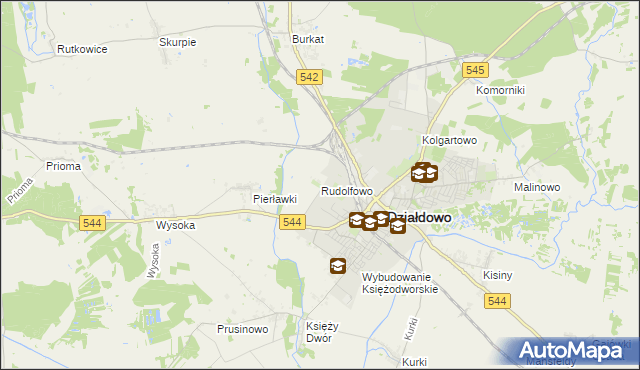 mapa Rudolfowo, Rudolfowo na mapie Targeo