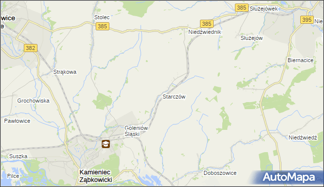 mapa Starczów, Starczów na mapie Targeo