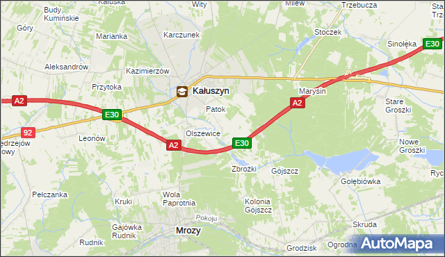 mapa Szymony, Szymony na mapie Targeo