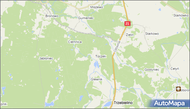 mapa Toczek, Toczek na mapie Targeo