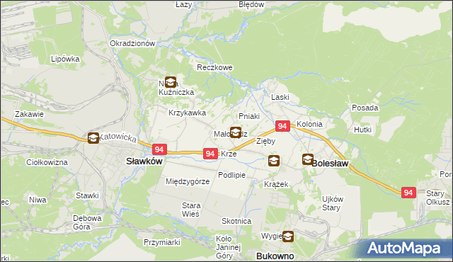 mapa Ujków Nowy, Ujków Nowy na mapie Targeo