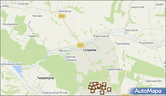 mapa Urzędów, Urzędów na mapie Targeo