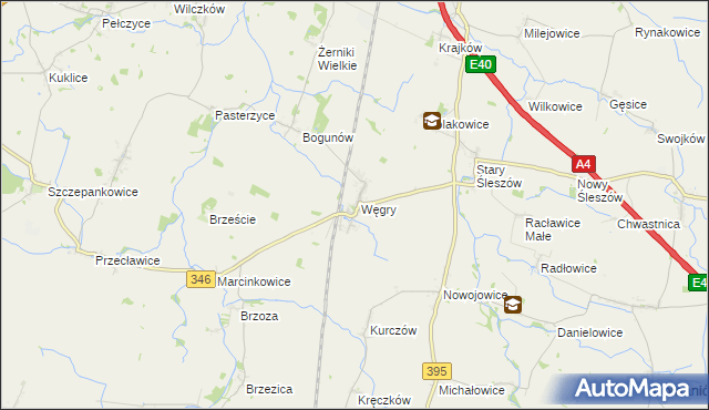 mapa Węgry gmina Żórawina, Węgry gmina Żórawina na mapie Targeo