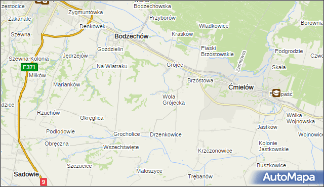 mapa Wola Grójecka, Wola Grójecka na mapie Targeo