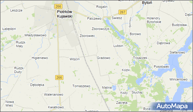 mapa Gradowo, Gradowo na mapie Targeo