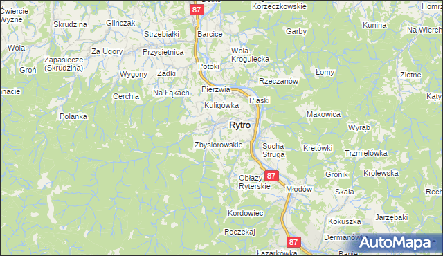 mapa Roztoka Ryterska, Roztoka Ryterska na mapie Targeo