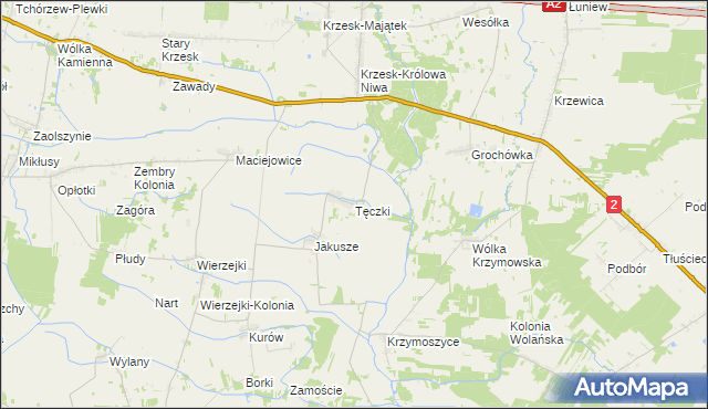 mapa Tęczki, Tęczki na mapie Targeo