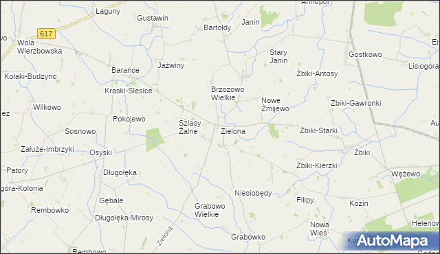 mapa Zielona gmina Krasne, Zielona gmina Krasne na mapie Targeo