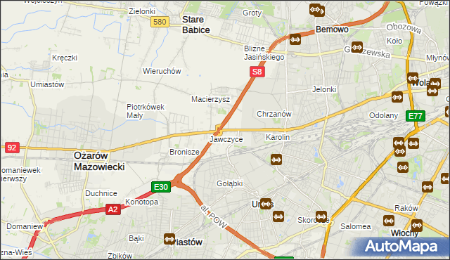 mapa Mory gmina Ożarów Mazowiecki, Mory gmina Ożarów Mazowiecki na mapie Targeo