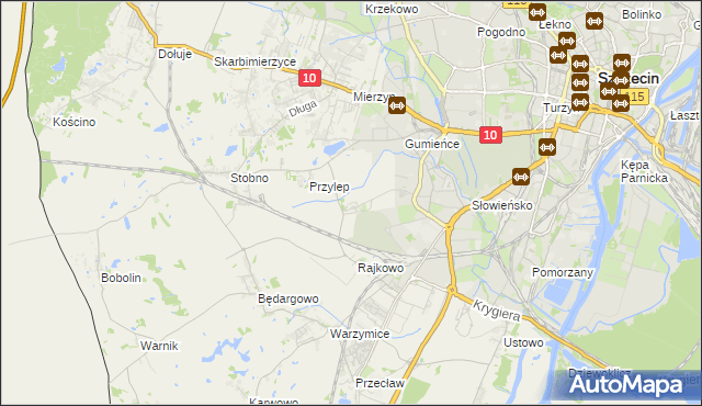 mapa Ostoja gmina Kołbaskowo, Ostoja gmina Kołbaskowo na mapie Targeo
