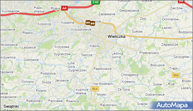 mapa Rożnowa, Rożnowa na mapie Targeo