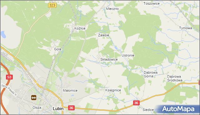 mapa Składowice, Składowice na mapie Targeo